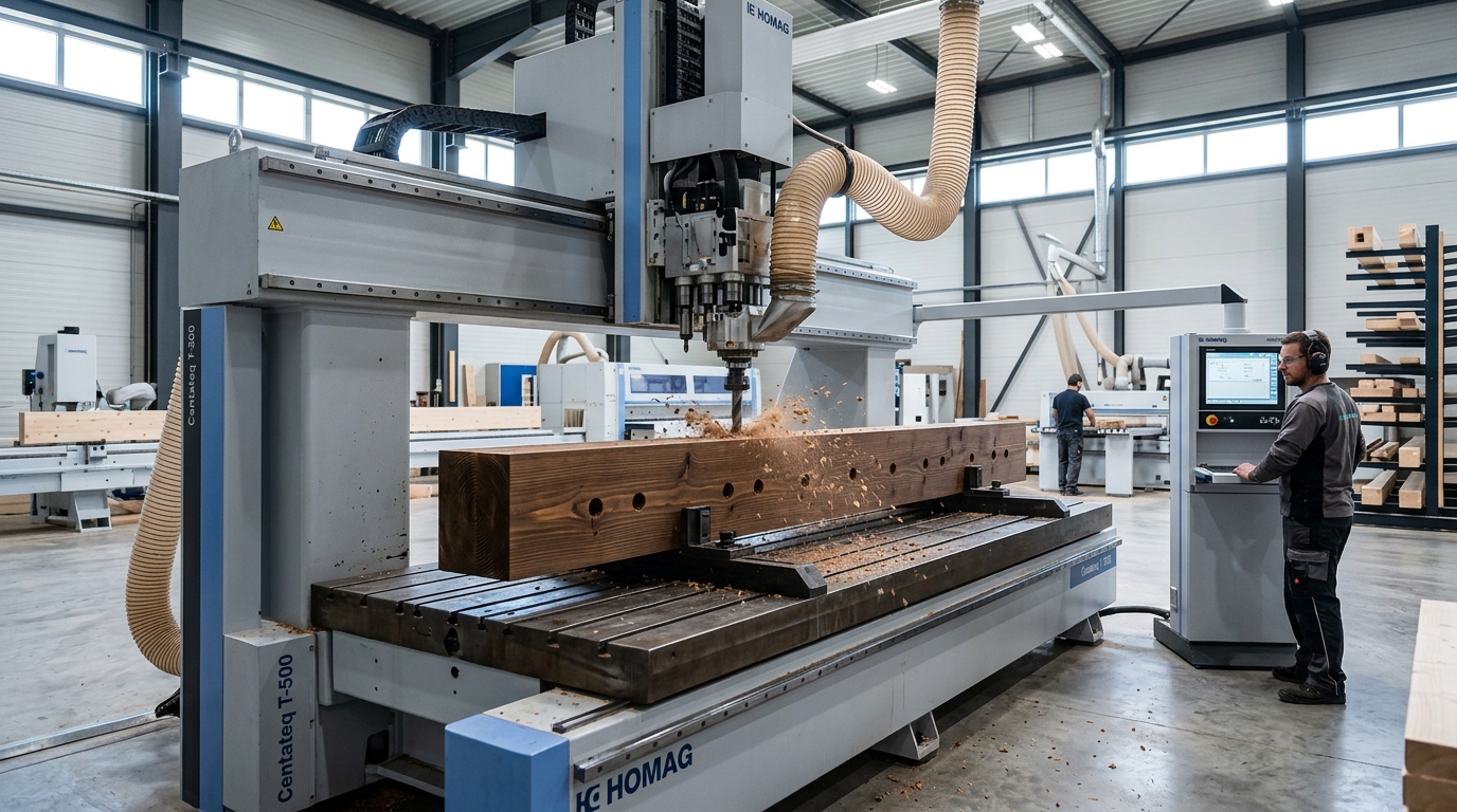 cnc poutre bois usine