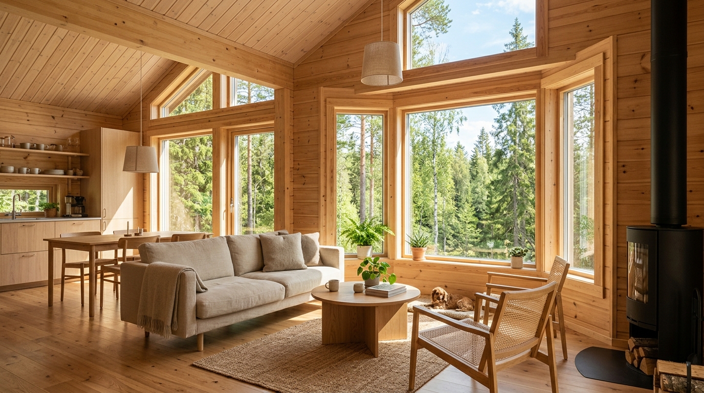 Épicéa des Vosges : portrait d'une essence d'avenir 1 interieur maison bois baies vitrees