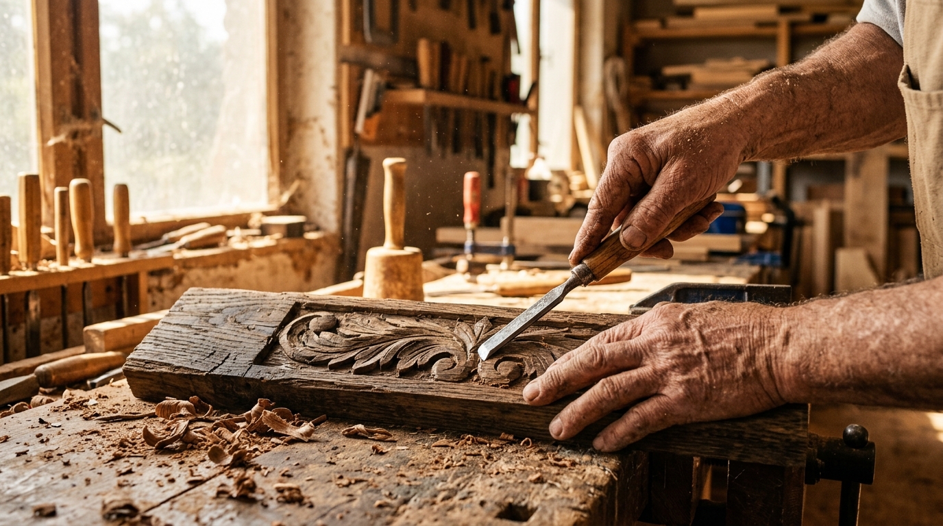 Bois local et circuits courts : économie d'une filière 1 menuisier senior atelier